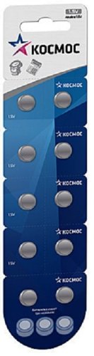 Элемент питания для часов Космос AG13 LR44 (блист.10 шт) (батарейка) картинка 